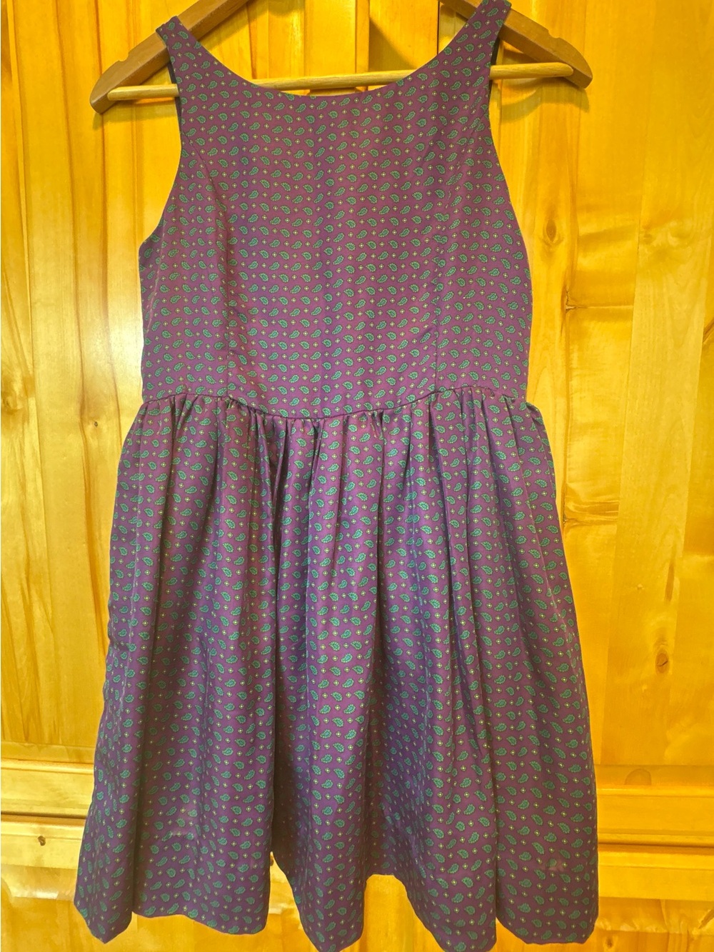 Ralph Lauren Girls Purple Paisley Twirl Dress